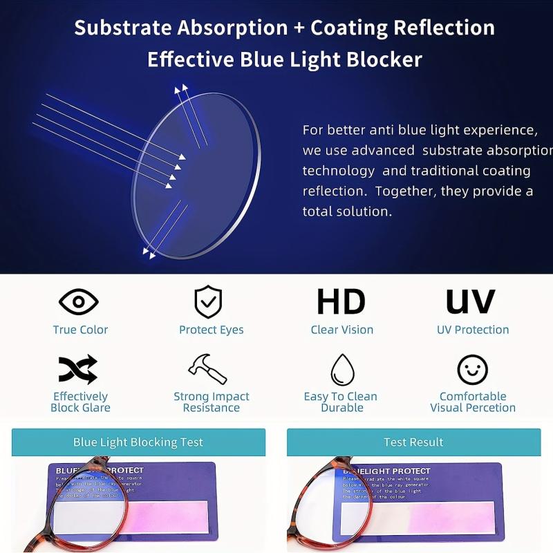 Women's Light Blocking Reading Glasses with Spring Hinge