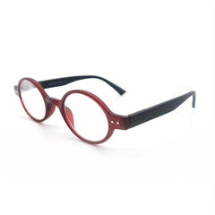 Stylish Round Frame Reading Glasses Men Women Spring Hinge Portable Gift