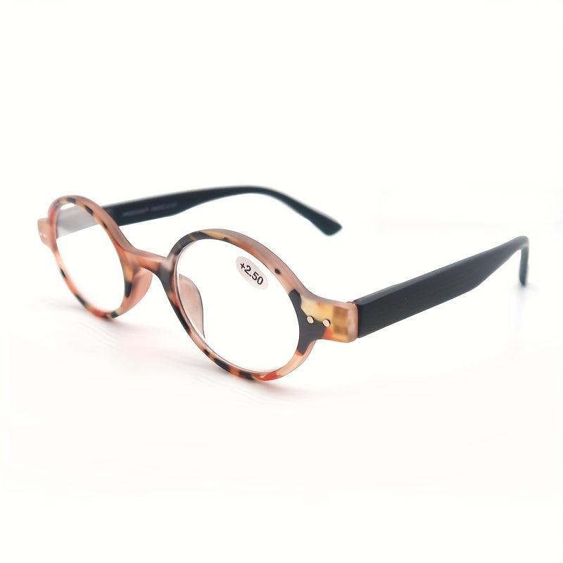 Stylish Round Frame Reading Glasses Men Women Spring Hinge Portable Gift