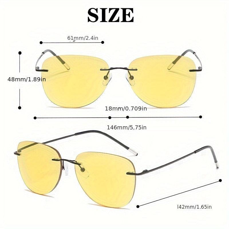 Titanium Night Vision Progressive Focus Reading Glasses Men