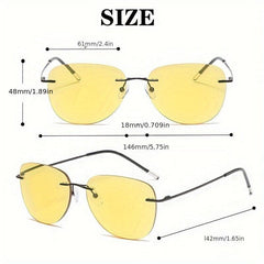 Titanium Night Vision Progressive Focus Reading Glasses Men