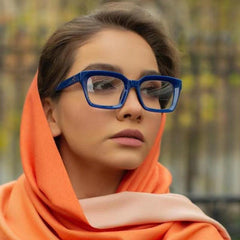 Light Blocking Glasses Clear Lens Reduce UV Glare Women Men Y2K Style