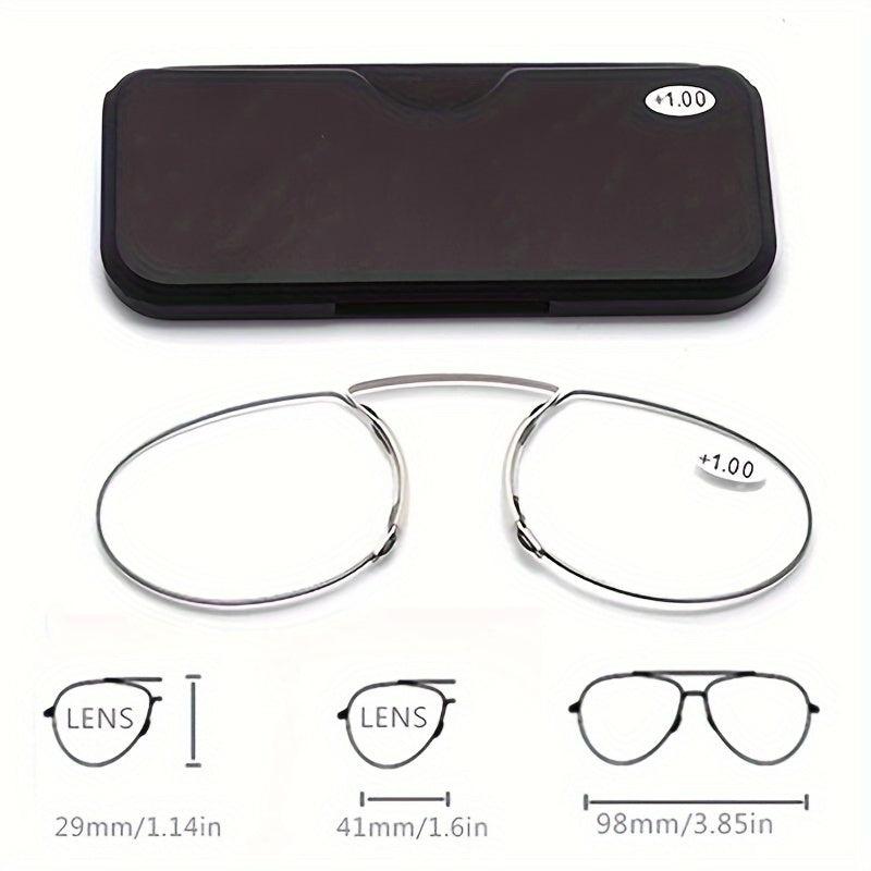 Pince nez Nose Clip Mini Glasses Reading Glasses Rimless Reading Glasses
