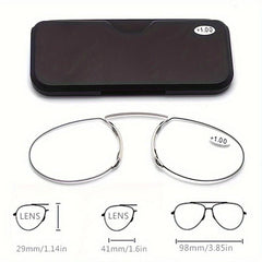 Pince nez Nose Clip Mini Glasses Reading Glasses Rimless Reading Glasses