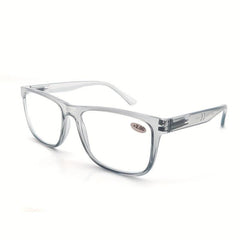 Oversized Rectangle Spring Hinge Reading Glasses with Diopters