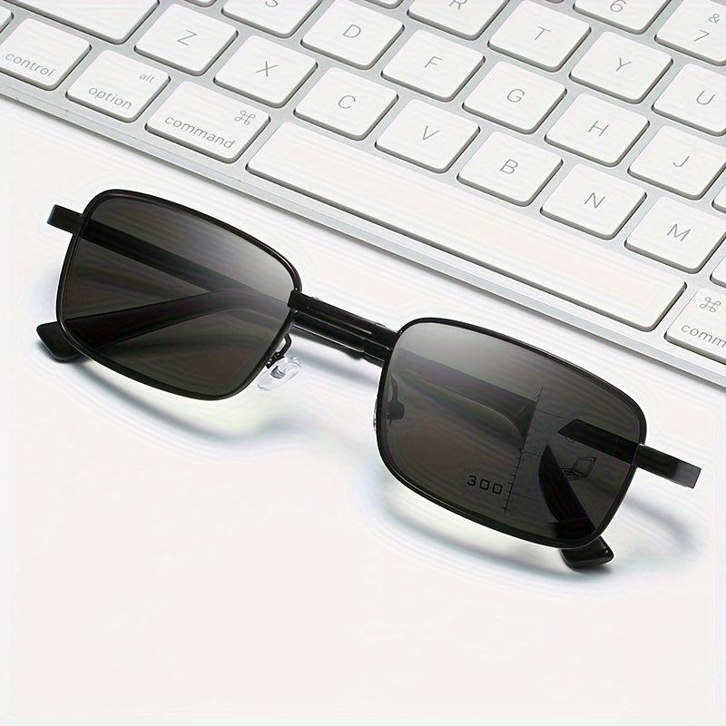 Foldable Multifocal Photochromic Reading Glasses Men UV400 Sun Glasses