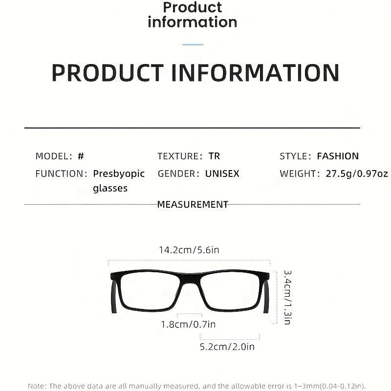 Adjustable Temples Magnet Presbyopia Glasses