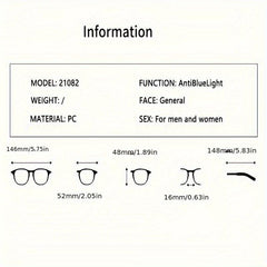 Retro Men's Anti Glasses Metal Frame