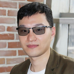 Photochromic Reading Glasses Men Anti Light Business Eyeglasses