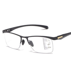 Metal Half Rim Progressive Lens Eyeglasses
