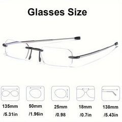 Portable Folding Reading Glasses Anti Light Ultra light Eyeglasses