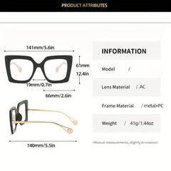 Women's Oversized Computer Glasses Anti Fatigue