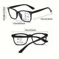 Progressive Focus Anti Light Reading Glasses for Men and Women