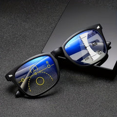 Progressive Focus Anti Light Reading Glasses for Men and Women