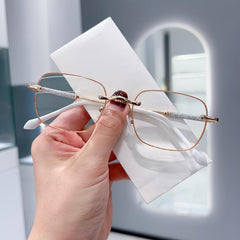 Glitter Rimless Reading Glasses Anti-Eyestrain Clear Lens for Women Men