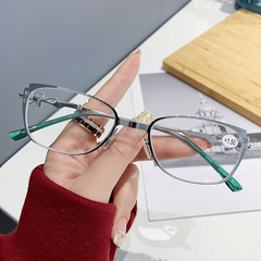 Metal Full Rim Presbyopia Eyeglasses +1.0 to +4.0 Reading Glasses