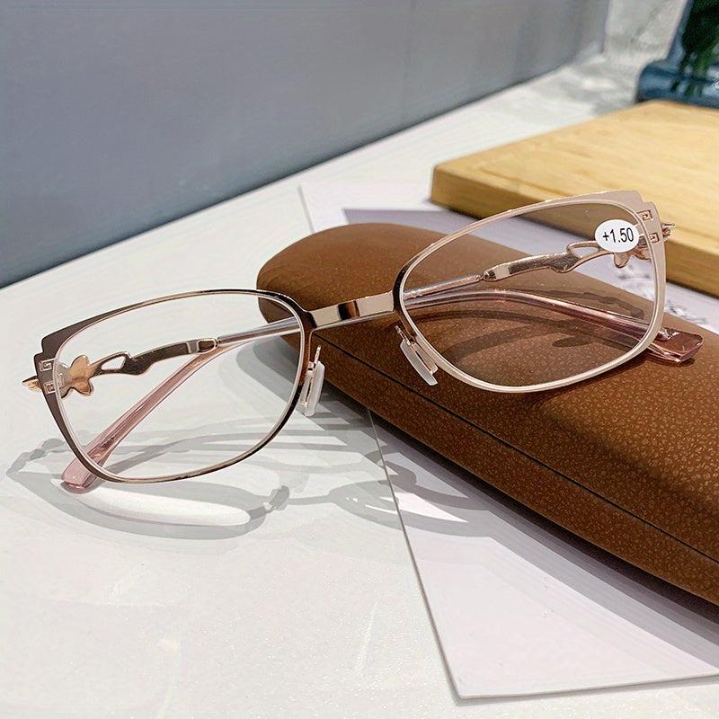 Metal Full Rim Presbyopia Eyeglasses +1.0 to +4.0 Reading Glasses