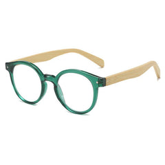 Round Bamboo Temples Presbyopia Reading Glasses Unisex Men Women Sunglasses