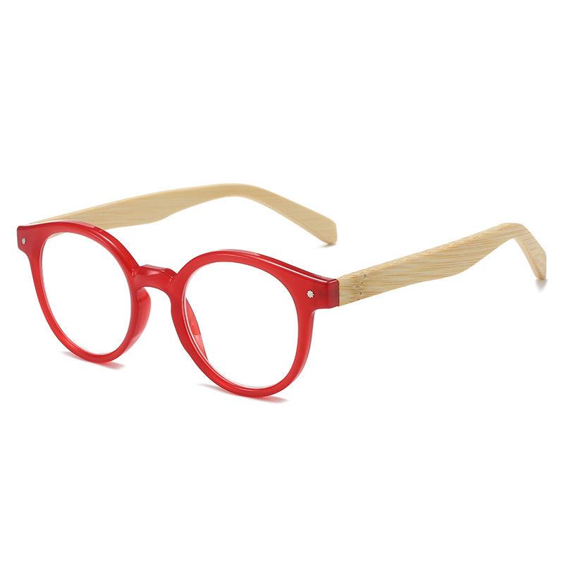 Round Bamboo Temples Presbyopia Reading Glasses Unisex Men Women Sunglasses