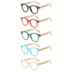 Round Bamboo Temples Presbyopia Reading Glasses Unisex Men Women Sunglasses