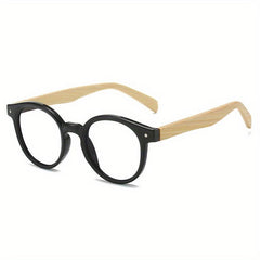 Round Bamboo Temples Presbyopia Reading Glasses Unisex Men Women Sunglasses