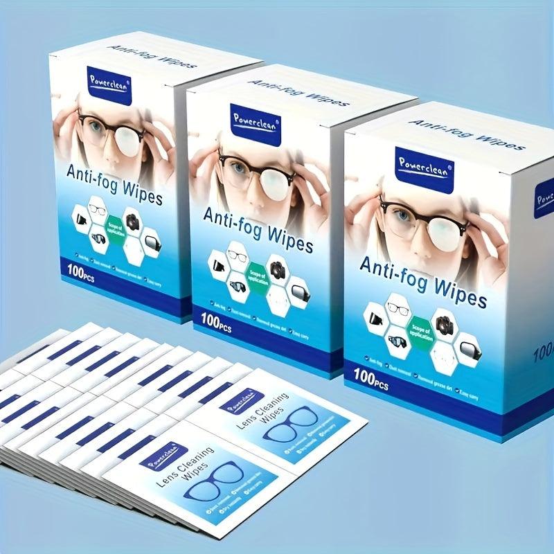 100pcs Eyeglass Cleaner Lens Wipes Individually Wrapped Non Scratching Anti fog