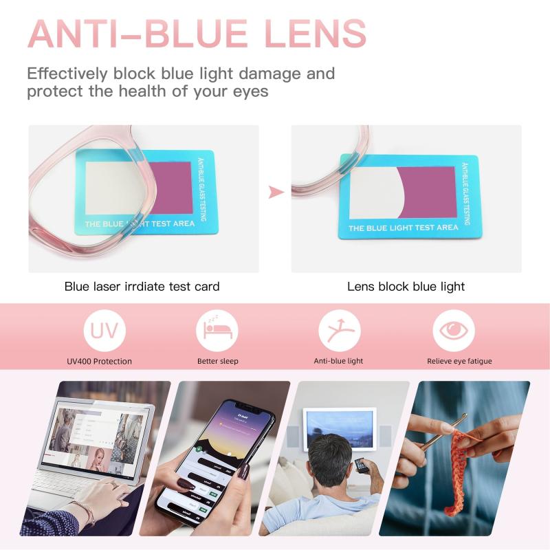 Square Computer Readers Reduce Glare & Filter UV Rays