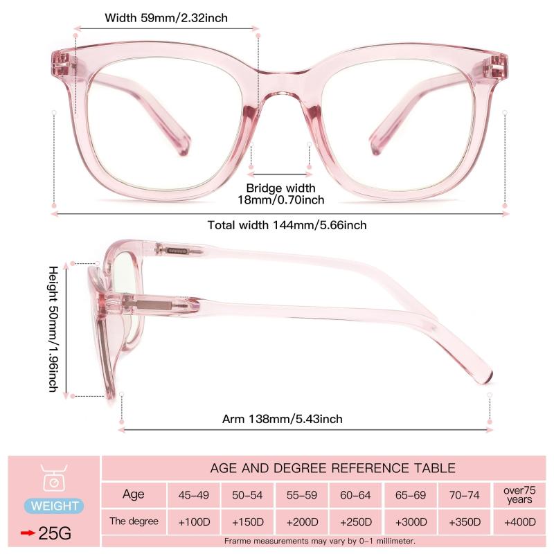 Square Computer Readers Reduce Glare & Filter UV Rays