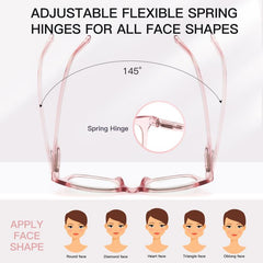 Square Computer Readers Reduce Glare & Filter UV Rays
