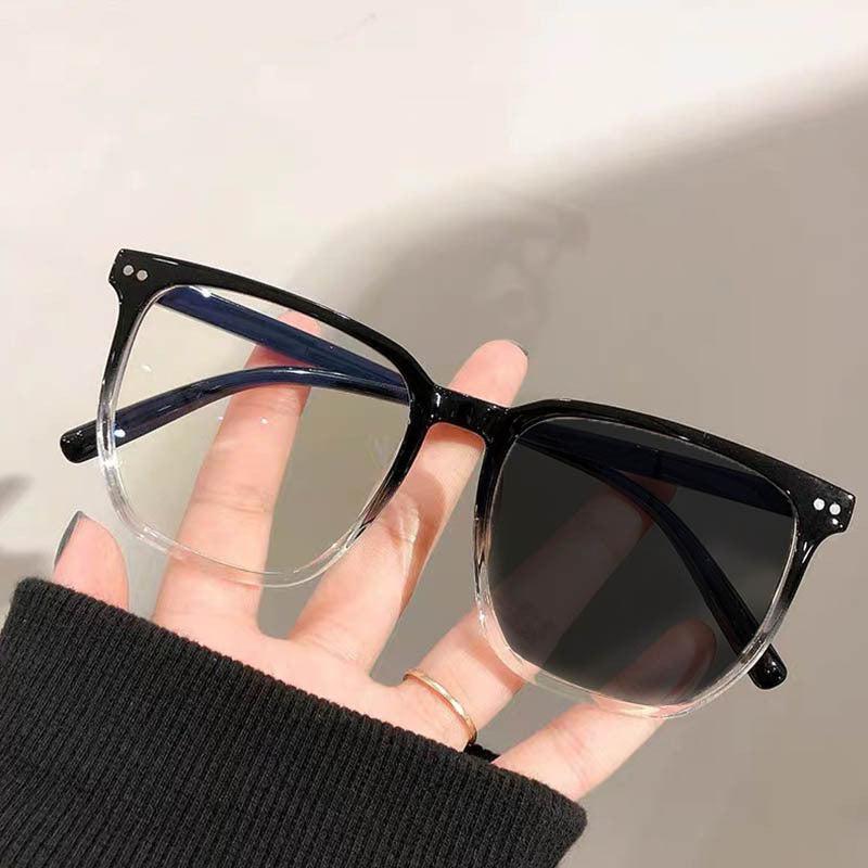 Men's Photochromic Light Blocking Square Frame Glasses