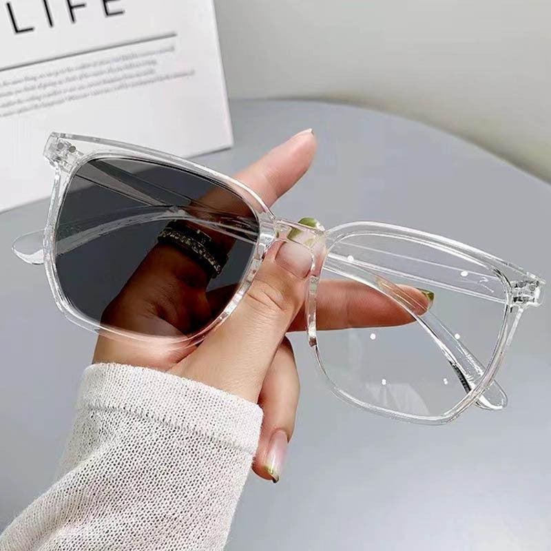 Men's Photochromic Light Blocking Square Frame Glasses