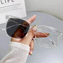 Men's Photochromic Light Blocking Square Frame Glasses