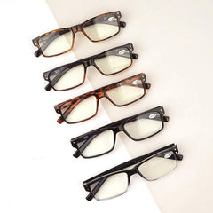 5 Pack Reading Glasses Classic Anti-Blue Light Readers Spring Hinge Eyewear