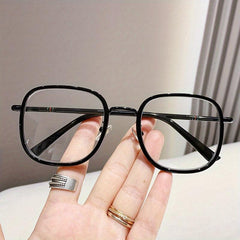 Metal Squared Frame Presbyopia Corrective Eyeglasses 1.0-4.0 Reading Glasses