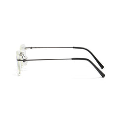 Metal Squared Frame Rimless Light Blocking Presbyopia Eyeglasses