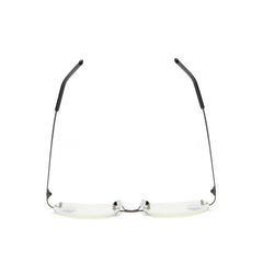 Metal Squared Frame Rimless Light Blocking Presbyopia Eyeglasses
