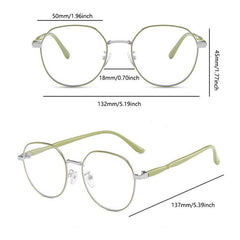 Oval Thin Frame Glasses Light and Protect Eyes Men's Glasses Outdoor Travel