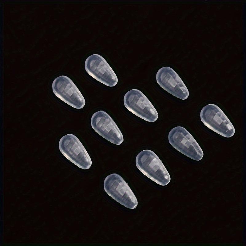 10pcs Soft Silicone Air Cushion Oval Nose Pads for Eyeglasses