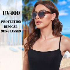 Women's Bifocal Sunglasses Reading & Sun Readers Glasses with Spring Hinge