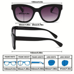Women's Bifocal Sunglasses Reading & Sun Readers Glasses with Spring Hinge