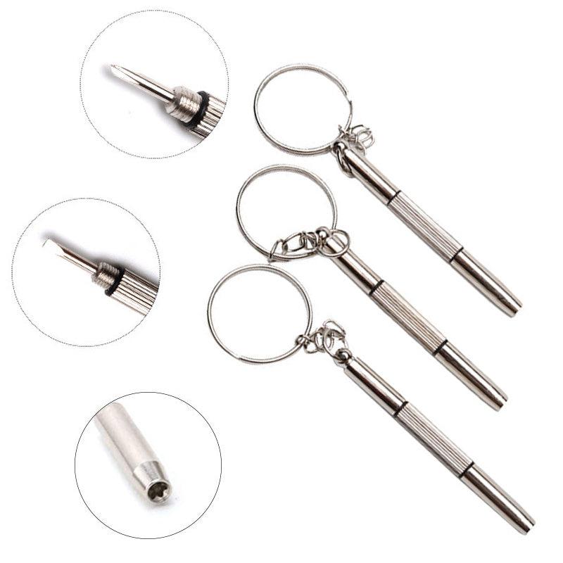 1pc Glasses Repair Tools Screwdriver Eyeglass Keychain 3 In 1 Repair Kit Tools