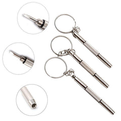 1pc Glasses Repair Tools Screwdriver Eyeglass Keychain 3 In 1 Repair Kit Tools