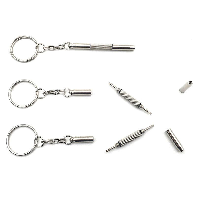 1pc Glasses Repair Tools Screwdriver Eyeglass Keychain 3 In 1 Repair Kit Tools