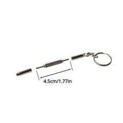 1pc Glasses Repair Tools Screwdriver Eyeglass Keychain 3 In 1 Repair Kit Tools