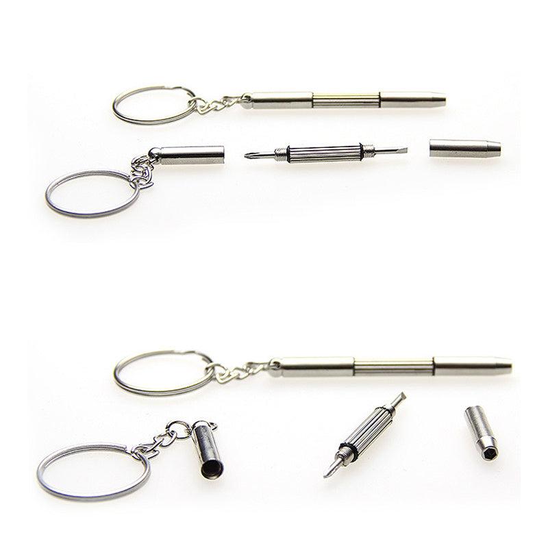 1pc Glasses Repair Tools Screwdriver Eyeglass Keychain 3 In 1 Repair Kit Tools