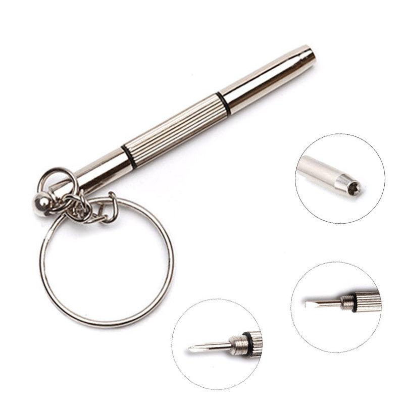 1pc Glasses Repair Tools Screwdriver Eyeglass Keychain 3 In 1 Repair Kit Tools