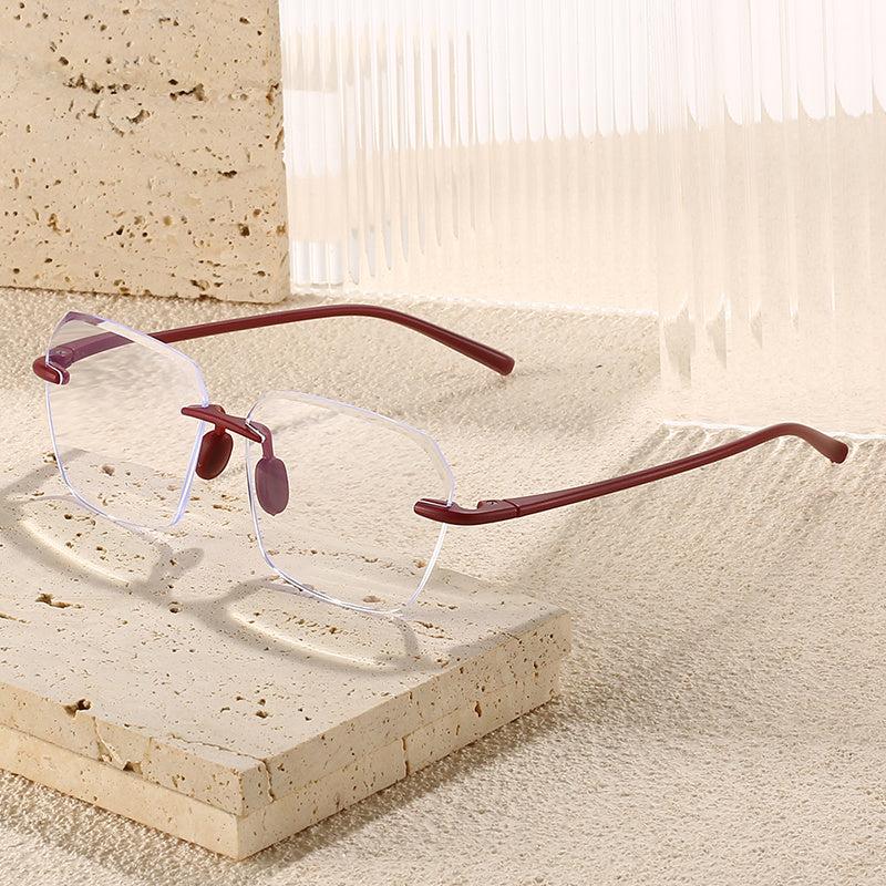 Colorful Rimless Frame Reading Glasses for Men Women, Various Strengths