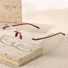 Colorful Rimless Frame Reading Glasses for Men Women, Various Strengths