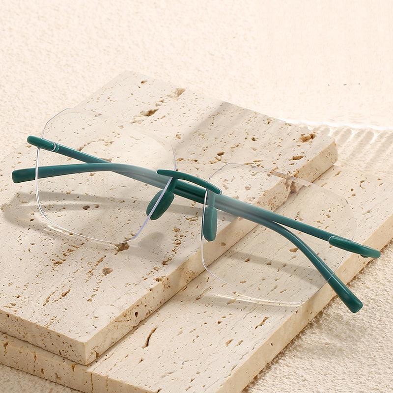 Colorful Rimless Frame Reading Glasses for Men Women, Various Strengths