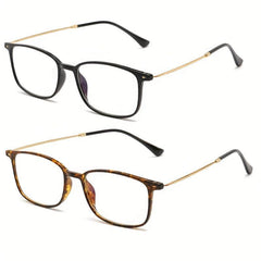 Metal Full Rim Frame Light Blocking Presbyopia Corrective Eyeglasses